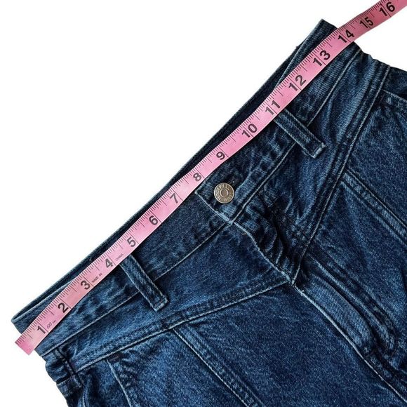 High Rise 90s Style Madewell Balloon Jeans - Dark Blue Denim - Picture 9 of 14